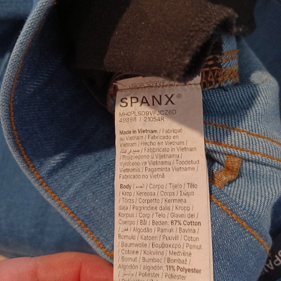 Spanx Cropped Wide Leg Jeans in  Washed Blue Size S - Picture 6 of 9